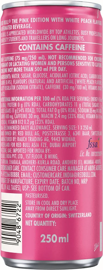 Red Bull The Pink Edition Energy Drink